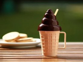 Vaso sorbito cucurucho marron